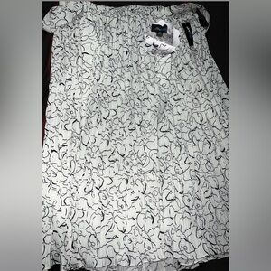 Alice Blue Black and White A-Line Skirt